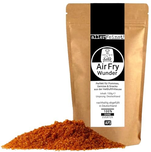 allerFeinst! Air Fry Wunder | Premium Würzsalz für Heißluftfritteusen | Knusprige Pommes, Gemüse & Snacks | Ohne Zusätze, 1er Pack (1 x 150g)