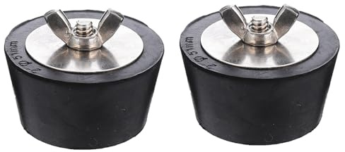 Healifty Bouchons D'hivernage Piscine 51mm en Caoutchouc Vis INOX, Protection Antigel Complète, Lot de 2 pour Raccords et Buses en Hiver