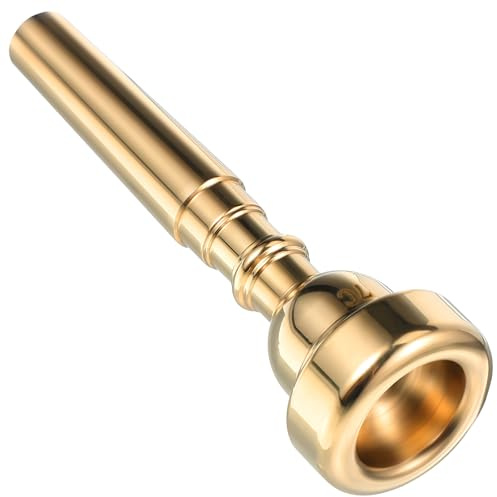 Messing Trompetenmundstück Goldenes für Kleine Trompeten | Stilvoll, Elegant, für Anfänger und Erfahrene Spieler, Leicht zu Tragen, Formstabil