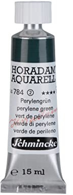 Schmincke – HORADAM® AQUARELL - feinste Künstler-Aquarellfarben, Perylengrün - 15 ml