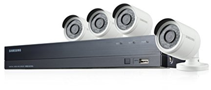Samsung SDH-B73043BFP/CU 4 Channel Full HD Videoüberwachung Set mit 4 Kamera inklusive Mehrfarbig