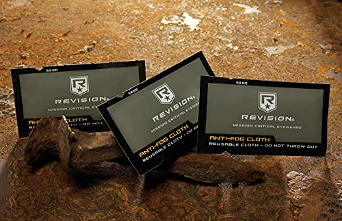 Revision Anti-Beschlagtuch 10er Pack - Wiederverwendbare Reinigungstücher mit Anti-Fog Coating - Unisex - Klar - Kunststoffrahmen und -gläser - Nanotechnologie, Langanhaltender Effekt
