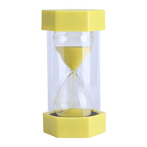 Colorful Sand Timer Sanduhr für Home Office Decor Geschenk Sand Glas Sanduhr 3/10/20/30/60 Minuten Timer Uhr 3 mins gelb