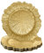 Trimming Shop Assiettes de présentation décoratives pour fêtes, Assiettes en Verre au Design Vintage pour décoration, 33 cm, Or Brillant, 6 pièces