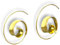 MadamLili - Spiral Ohrringe Matt Gold - 925 Sterling Silber Vergoldet - Boho Spirale Ohrstecker - Rutschfest Stopper - Gebürstet - Handgefertigt - Angenehmes Tragegefühl - Exklusive Schmuckbox