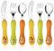 Lehoo Castle Kids Cutlery Set, 6 Pcs Toddler Cutlery Stainless Steel Baby Cutlery, Easter Gifts for Kids 2 x Forks/Knives/Spoons