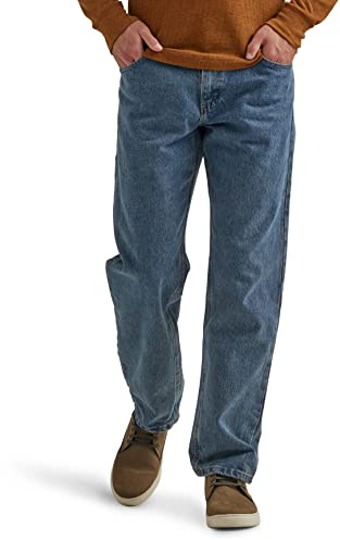 Wrangler Authentics Men's Classic 5-Pocket Relaxed Fit Cotton Jean, Stonewash, 44W x 34L