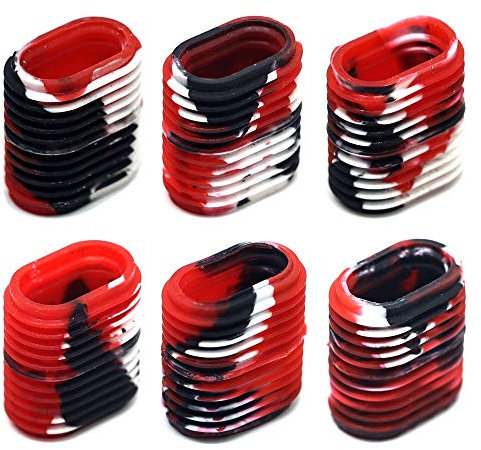 SAMSFX Angelrollen-Griffhülsen für Baitcaster Rollen Knaufabdeckungen mehrfarbig optional (schwarz, rot und weiß)