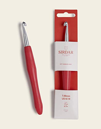 Sirdar 7.00 mm Crochet Hook - Aluminium with Soft Grip Handle US K/10