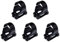 POFET 5er Pack Scuba Dive Universal Kunststoff Clip Schnorchelhalter Rohrhalter, schwarz