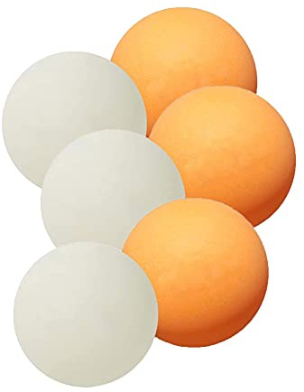 Y-H Tischtennisball, extra groß, 55 mm, Wortlosball, Weiß und Gelb, 6 Stück