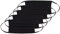 Oscar Apparels Wiederverwendbare Stoffmaske, 100% BCI Baumwolle mit elastischer Schlaufe, Schwarz, Erwachsene (5er Pack)