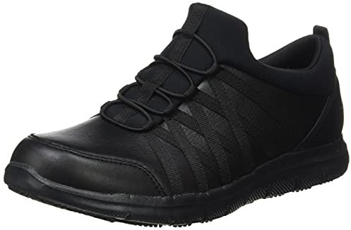 Skechers GHENTER DAGSBY, Zapatillas para Mujer, Black Leather/Textile, 38 EU