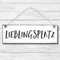 Lieblingsplatz - Dekoschild Türschild Wandschild aus Holz 10x30cm - Holzbild Deko Schild