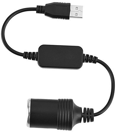 Encendedor de Coche USB a 12 V, Enchufe Hembra Step Up Toma de Cable USB a 12 V, Cable convertidor Hembra Adecuado para grabadora de conducción, Perro electrónico, Cargador de Coche