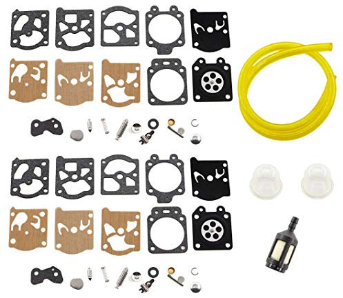 MCHNIC 2x Kit de réparation de membrane de carburateur avec durite de carburant pour Carburateur Walbro K20-WAT WA WT Echo STIHL Homelite Husqvarna Echo Dolmar McCulloch Jonsered