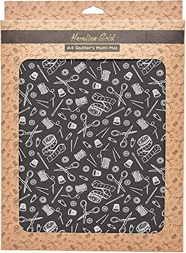 Hemline Gold Quilters Multifunktionsmappe (30 x 24 x 2,5 cm/ schwarz/ weiß)