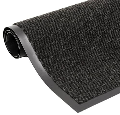 vidaXL Fußmatte Getuftet Türmatte Schmutzfangmatte Fußabtreter Schmutzmatte Sauberlaufmatte Türvorleger Teppich Matte 60x180cm Schwarz