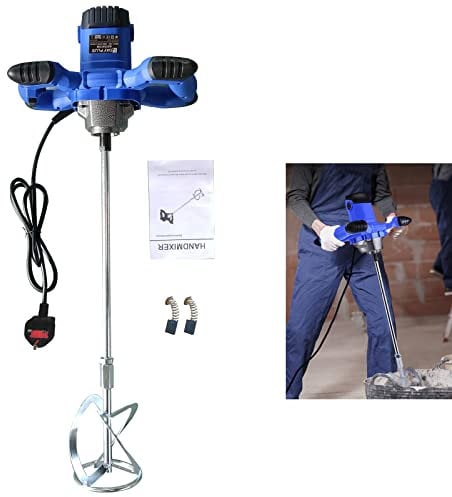 2600W 240V Concrete Mixer Machine Paddle Mixer, 1700 U/min Electric Power Plaster Mixer, 6 Speed Adjustable Paint Mixer, M14 Threaded Rod, 2M Power Cable