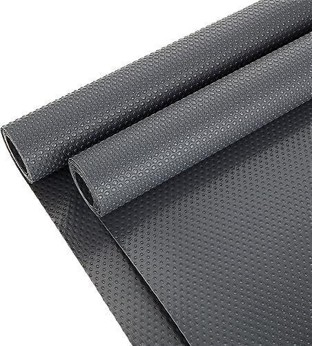JMIATRY 2 Rolls Kitchen Drawer Liners, 30cmx150cm Non Adhesive Kitchen Cupboard Liners, EVA Plastic Waterproof & Oil-Proof Fridge Liner, Anti-Slip Drawer Liners for Shelves, Racks and Cabinet, Grey