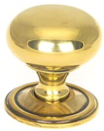 From The Anvil Aged Brass Mushroom Cabinet Knob 38mm