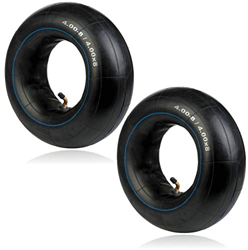 SPARES2GO Lot de 2 chambres à air 4.00-8 4.00x8 400x100 pour brouette, remorque, scooter, chariot