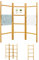 DuneDesign XL Handtuchleiter Bambus - 180x180 Kleiderleiter Deko Wandleiter Regal Wäscheständer Holz Handtuchhalter Stehend - Kleiderablage Schlafzimmer Bad Leiter Kleiderständer Wäschetrockner Holz