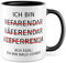 Referendariat Tasse Geschenkidee Humor Witz Kaffeetasse Geschenk für Referendar Referendarin Kaffeebecher Lehrer Becher (Weiß & Schwarz)