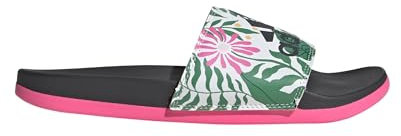 adidas Sandales Adilette Aqua F35550 pour femme, Carbone/blanc cassé/rose lucide, 9