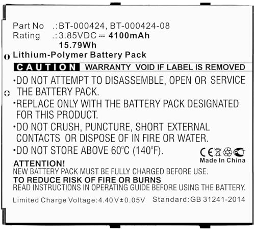 Ersatzteil: CoreParts Battery 15.79Wh Li-Polymer 3.85V 4100mAh for Barcode, MBXPOS-BA0449