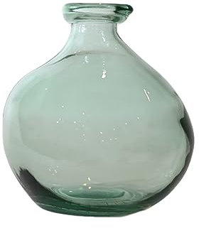 SENSEI MAISON - Vase dame-jeanne en verre recyclé h 18 cm SCANDIC - 18 cm - Vert d'Eau