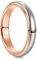 NUNCAD Damen Ringe Rosegold 4mm Wolfram Ring Silber Verlobungsringe Eheringe Unisex für Hochzeit Schmal Schlicht Poliert Größe 54.4 (17.3)
