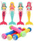 TOPWAYS Pool Diving Toy Set 8 Diving Mermaids Diving Torpedoes Swimming Underwater Pool Training Toys Diving Games Training Children's Gifts