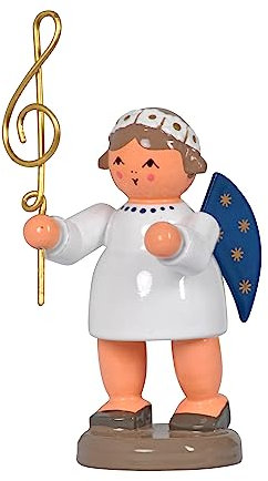 Rudolphs Schatzkiste Miniaturengel mit Notenschlüssel bunt BxHxT 3x5x3cm NEU Holzengel Holzfigur Weihnachtsengel