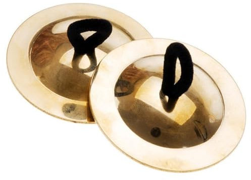 BZKSER Platillos Dedo Latón - 2 Piezas Platillos Dedo, Platillos Dedo Instrumento Musical Platillos Mano con Banda Elástica, Danza del Vientre Dedo Latón Instrumento Musical Fabricante Ritmos