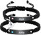 OTXIXTO Personalisierte Passende Armbänder für Paare Einstellbare Geflochtene Paare Armbänder mit Verbindbarem Herz Personalisiertes Gravur Beziehung Name Armband Schmuck Geschenke für Paare (Stil A2)