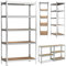 VickyHome 5 Ablagen Regal Lagerregal, 170x75x30CM Kellerregal Steckregal Metall Werkstattregal für Werkstatt, Garage und Keller, 875kg Traglast, 5 Böden, Silber