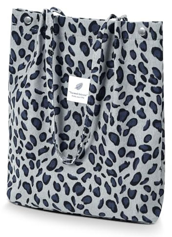 Kulamo Cord Tasche Damen Schultertasche Strandtasche ca.41 x 40cm, Groß Shopper Tasche Tote Bag Fashion Handtasche für Arbeit Büro Einkaufen Reisen Schule und Alltag