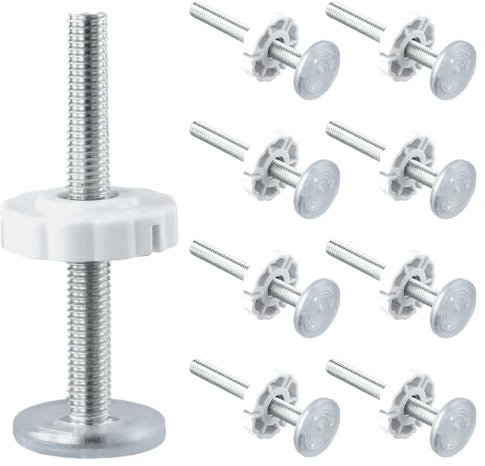 Druckschrauben für Kindergitter, 8 Stück Gewindespindelstangen Schrauben, M10 Klemmschraube, Halterung Treppenschutzgitter für Türschutzgitter Baby Haustier Treppengitter (80mm)