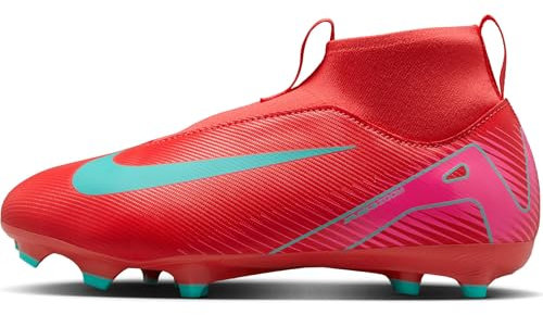 Nike Soccer Shoe Jr. Mercurial Superfly 10 Academy Botas De Fútbol De Perfil Alto MG - Niño/A Y Niño/A Pequeño/A, Ember Glow/Aurora Green, FQ8304-800, 36 EU (4Y US)