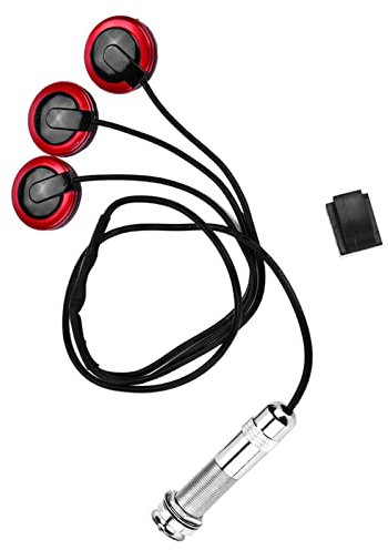 Ejoyous Micro Piézo-électrique pour Guitare Acoustique, Micro de Guitare Autocollant avec Prise à Broche d'extrémité pour Guitare, ukulélé, Violon
