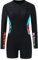 Bauchweg Tanga Damen Meerjungfrauenflosse Damen-Badeanzug, langärmelig, bedruckt, Boyshort, Rashguard, Kontrastlinie, Schnorchel-Surfanzug, Sport-Badeanzug Badeanzug Damen Badeanzug Shape (Black, XXL)
