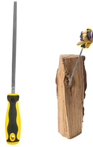 Palaufr Limas de mano para metal, escofina cuadrada, de escofina de alta resistencia, limas de cuatro lados, herramientas de mano con mango ergonómico para trabajos de madera y metal