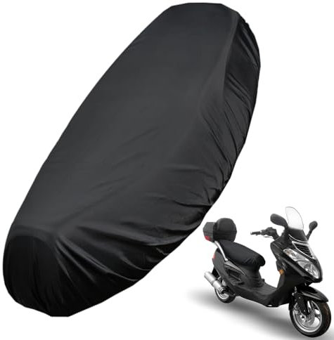 Casenly Motorrad Sitzbankbezug, Oxfordtuch Sitz Motorradbezug, Schwarz Wasserdichter Sitzbezüge für Motorrad, Staubkissenbezug Schutz mit Gummiband für Roller Moped Sitzbezug, 60x92cm