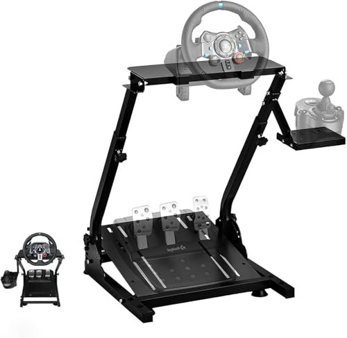 Fruyyzl Support Volant Xbox PS4 PS5 PC, Support de Volant g29 g93 g25 g27, Wheel Stand Pro pour Thrustmaster T300Rs T300Gt T150Rs, Pliable Réglable Pédale et Volant Non Inclus