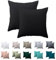 Nesture Kissenbezug 40 x 40 2er Set - kopfkissenbezug 40x40 cm Schwarz, 100% Mikrofaser kissenbezüge mit Reißverschluss, Weich und Bügelfrei
