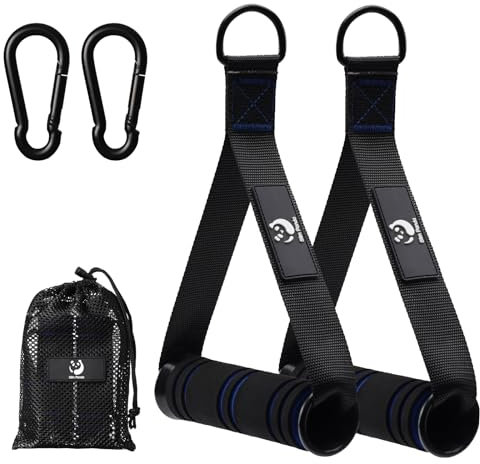 Slim Panda Set di 2 maniglie con una sola mano, per fasce da fitness, ideali per l'allenamento su corda, stazione di trazione o torre di potenza, esercizi..