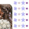 Mezrkuwr 20 Stück Lila kleine Blumen-Haarspangen, Mini-süße Strass-Metall-Haarnadeln für Frauen, Hochzeit Haarschmuck, Braut-Haarspangen für Mädchen (4 Blumenmuster)