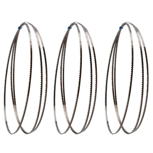 Band Saw Blades, 3pcs Cutting Wood 6TPI Bandsaw Blades, 6mm 1/4'' Band Saw Blade, 42 55 56 58 59 62 67 69 70 72 88inch Saw Blade For Woodworking(59 1/2 x 1/4 inch)