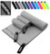 Fosdaling Mikrofaser Handtuch 3er Set - Groß 200×100cm & 2 Klein 80×40cm, Schnelltrocknend Microfaser Sporthandtuch, für Reisehandtuch, Badetuch, Fitness & Sport Handtücher und Strandtuch (Hellgrau)